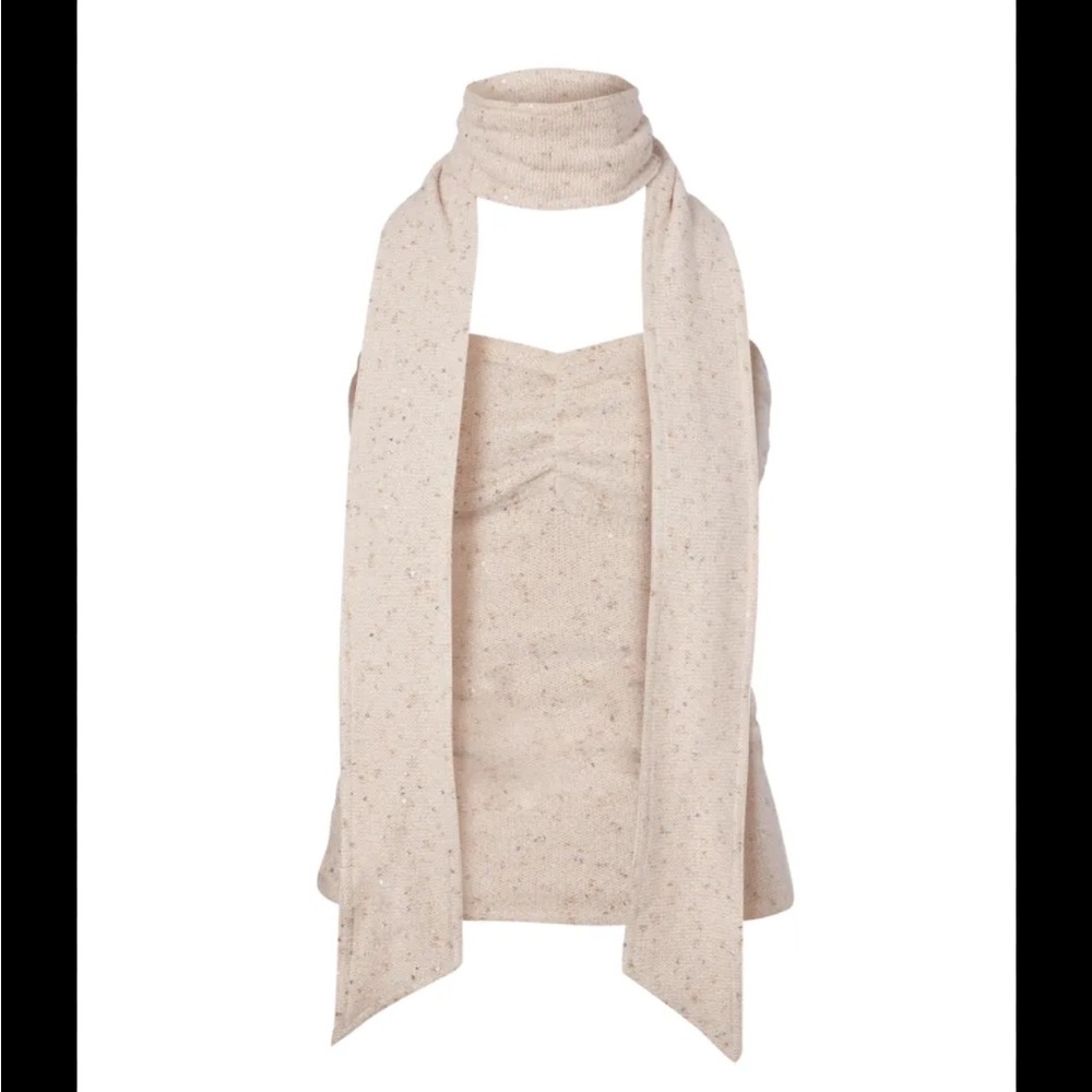 Asta Resort Knit tube top with scarf